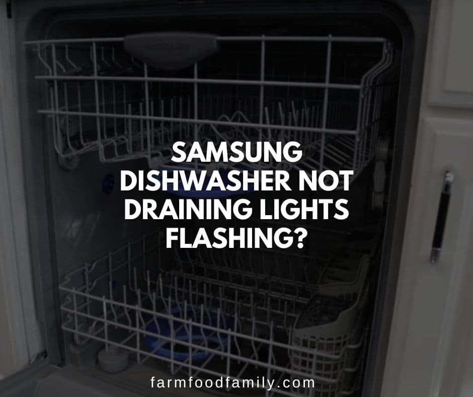 samsung dishwasher not draining lights flashing
