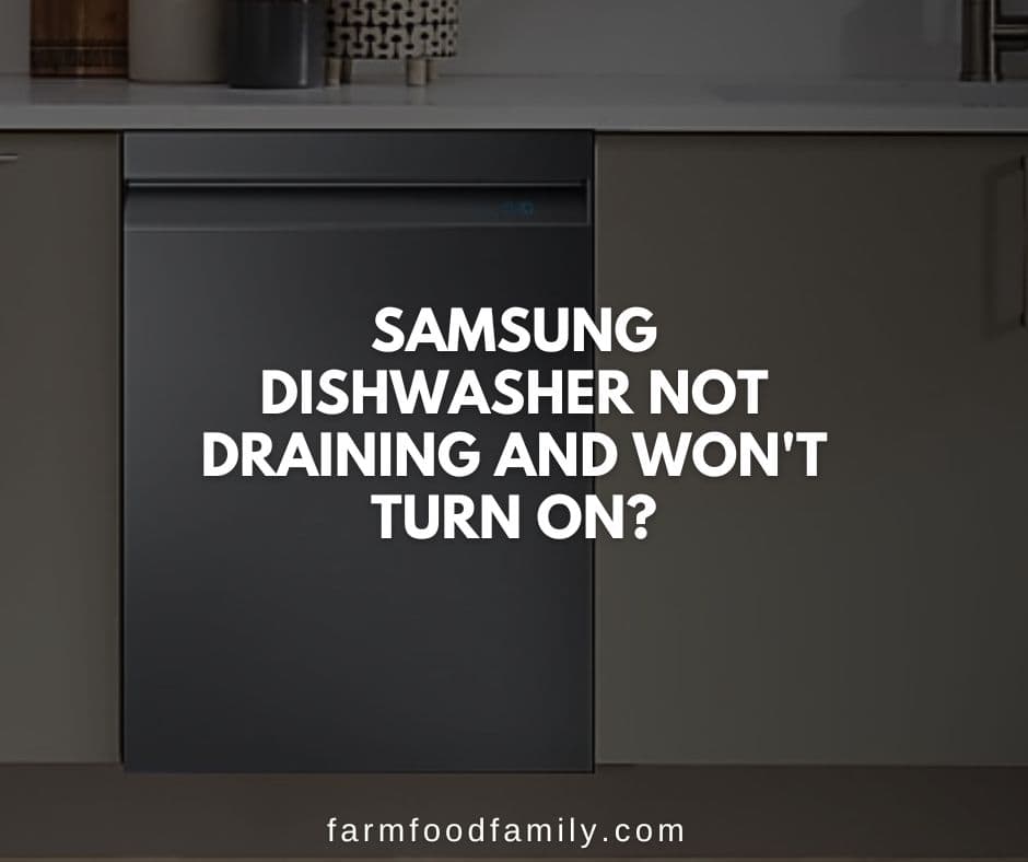 samsung dishwasher not draining wont turn on