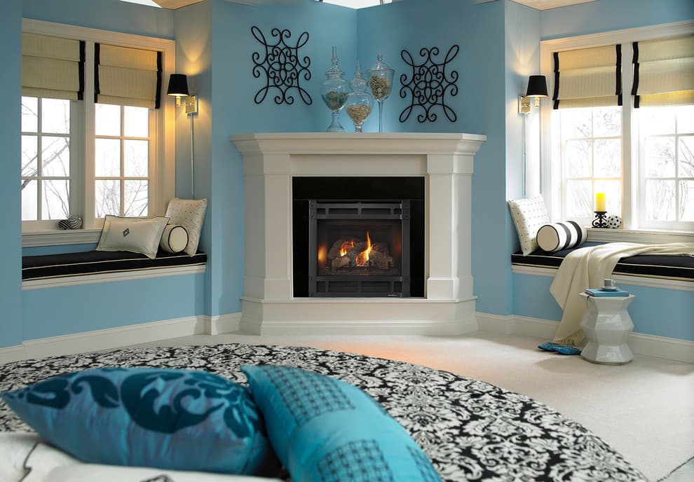 bedroom gas fireplace