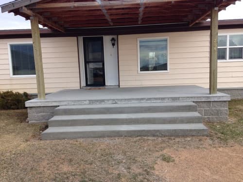 concrete porch for mobile homes