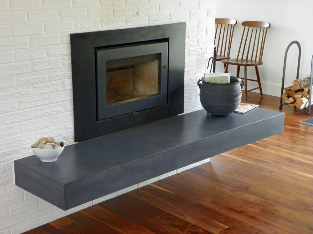 fireplace floating hearth