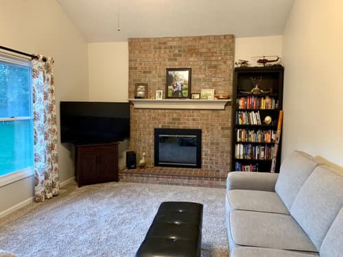 how to clean brick fireplace