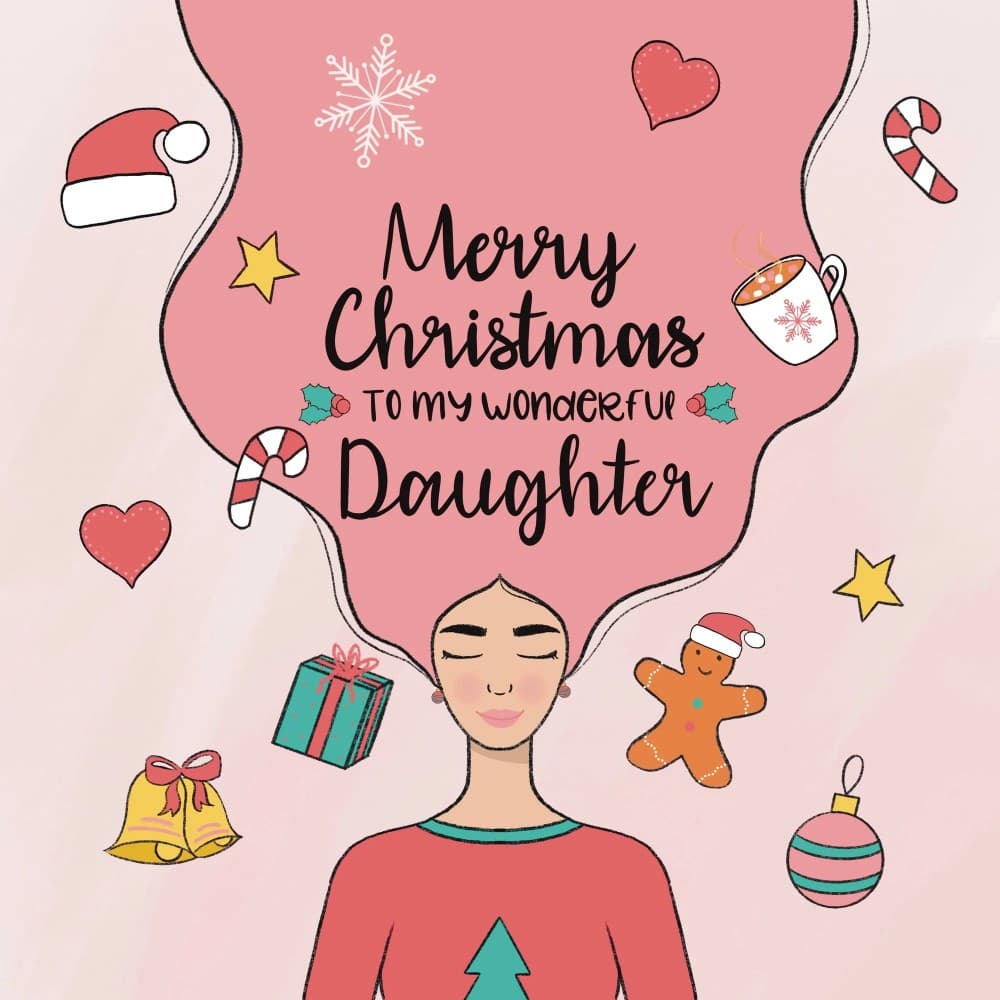 merry christmas to wonderful daughter