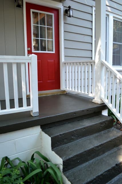 painted concrete porch for mobile homes