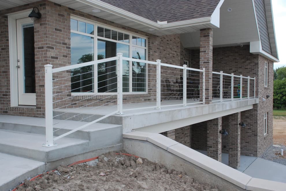 raised concrete porch