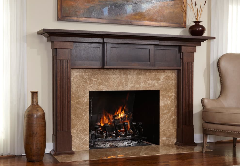 wooden fireplace surround 1