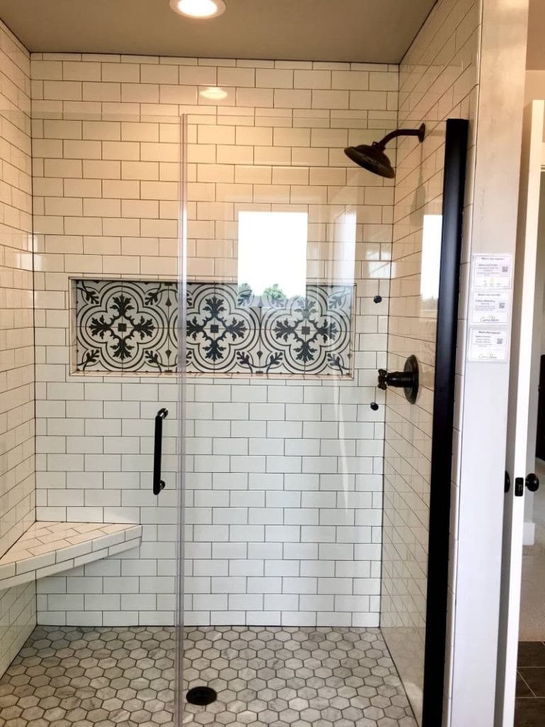 bathroom shower backsplash
