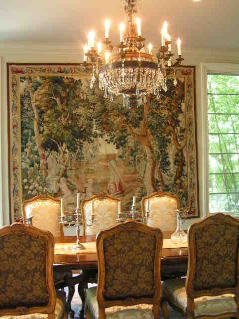 dining room accent wall tapestry