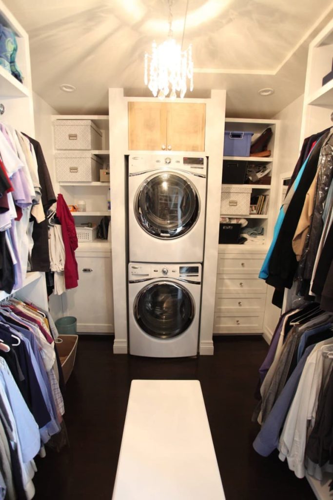 laundry in master closet 1