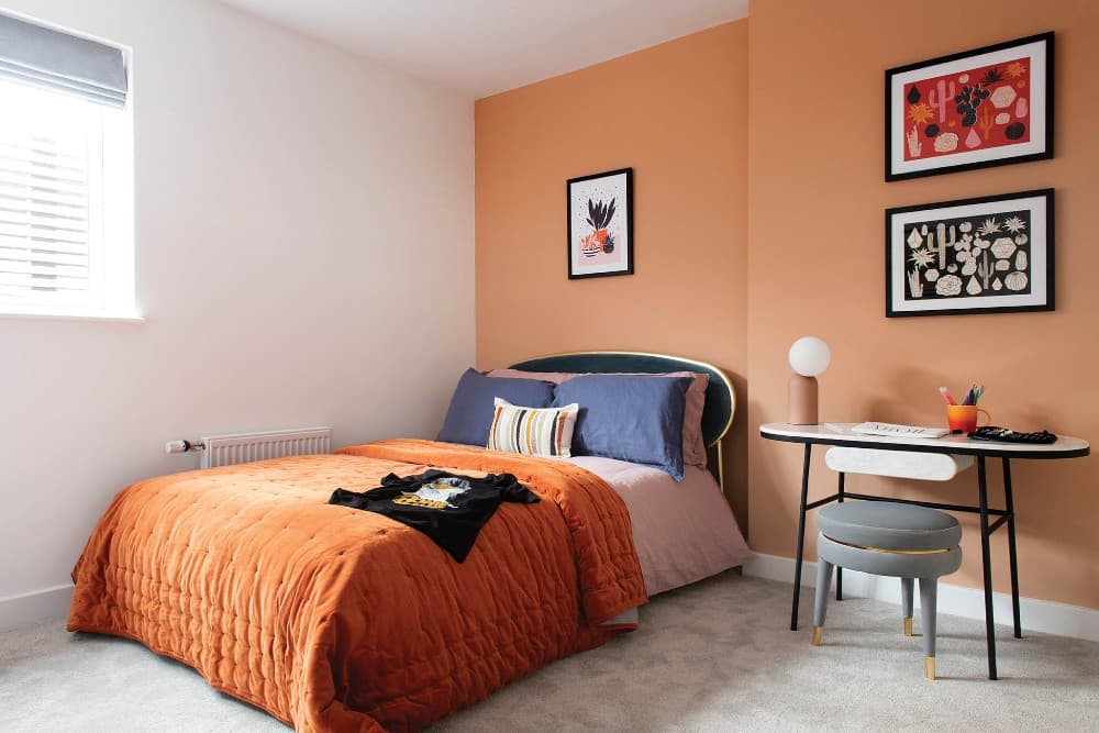 light orange bedroom 1