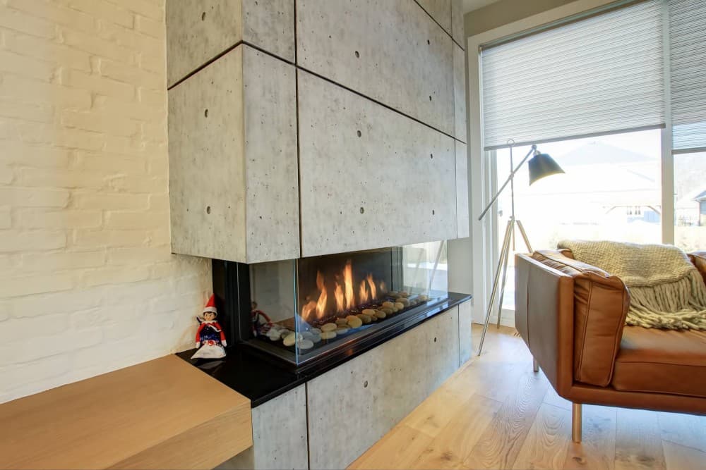 modern faux fireplace 1