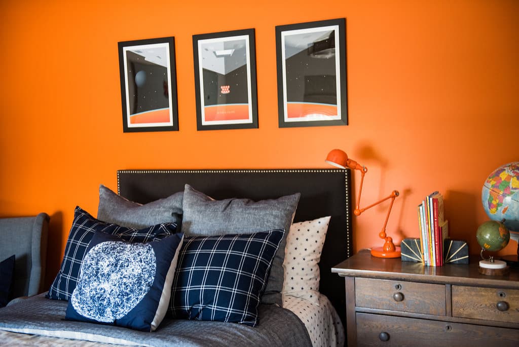 orange black bedroom 1