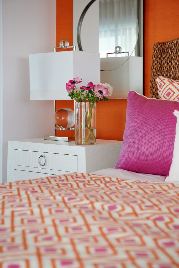 orange pink bedroom 1