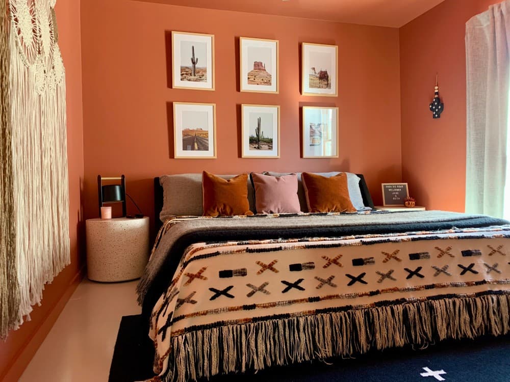 orange wall bedroom 1