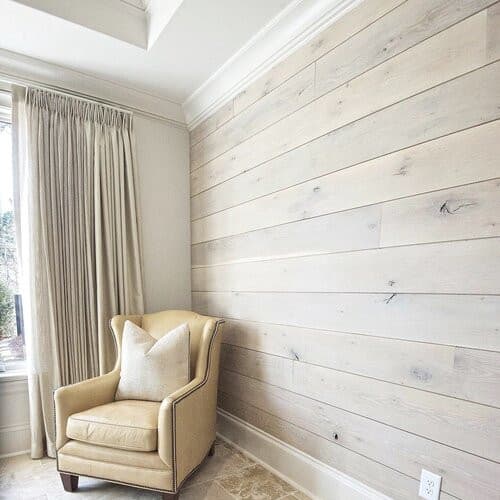 painted wood accent wall