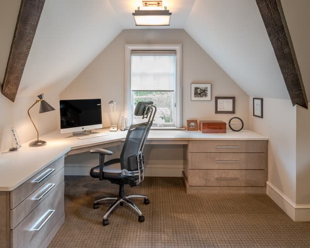 small attic home office 1