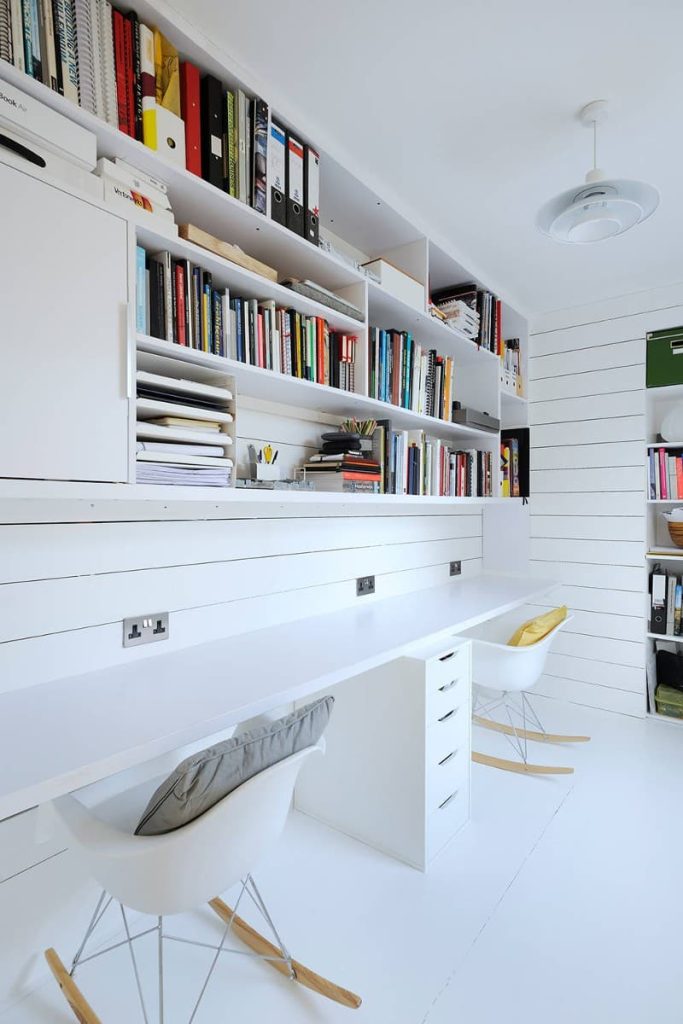 small home office in storage