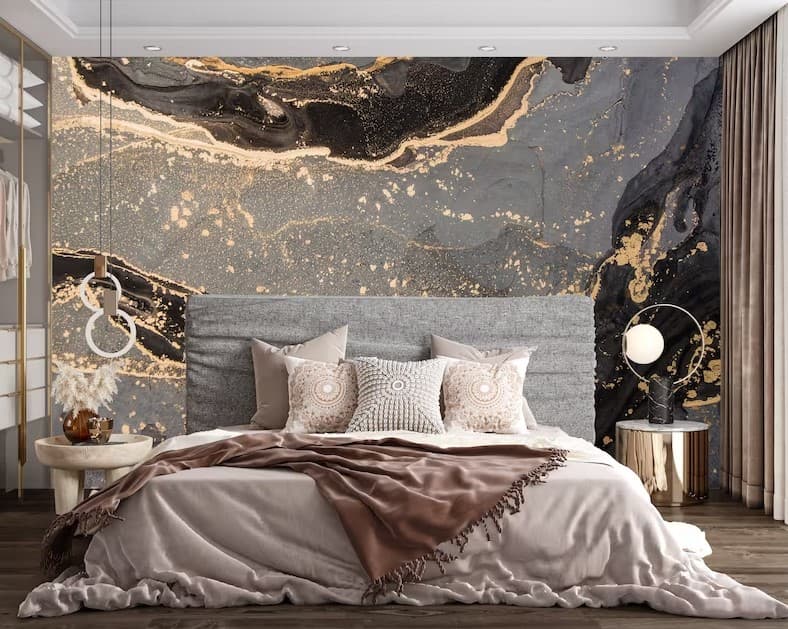 5 black and gold bedroom ideas