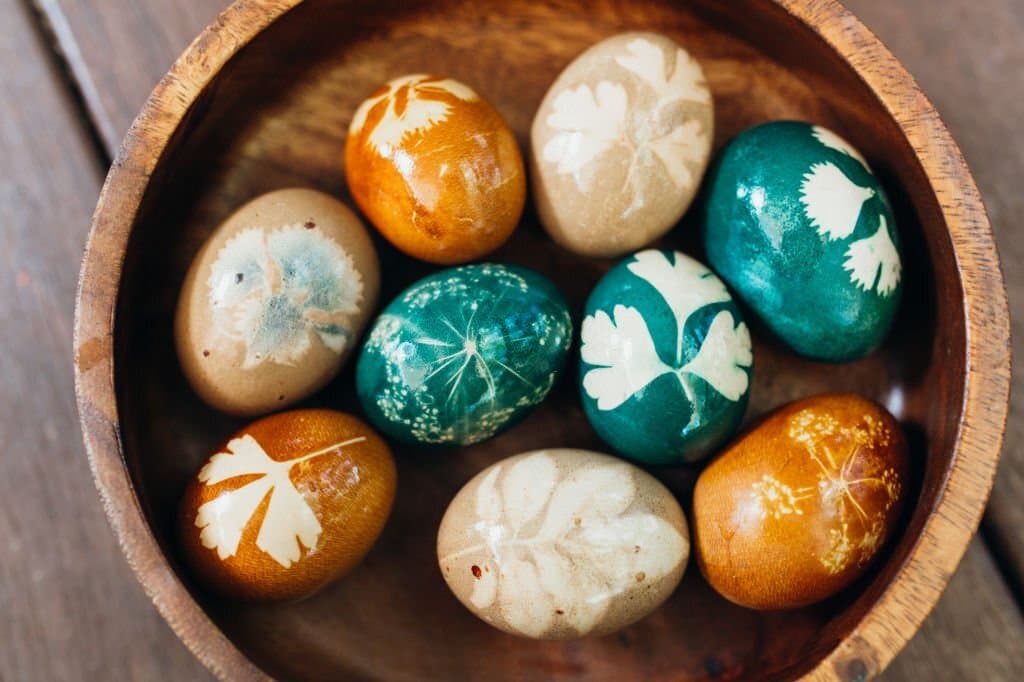 dyed easter eggs