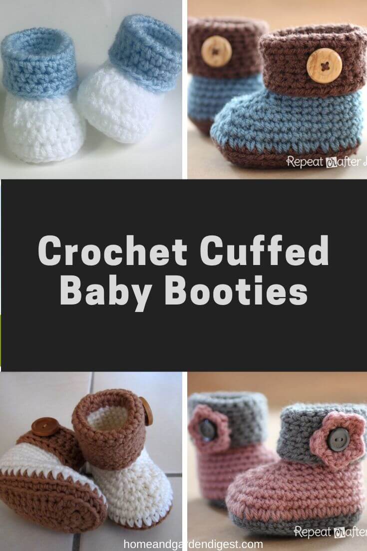 20+ Crochet Baby Booties Slippers Free Patterns