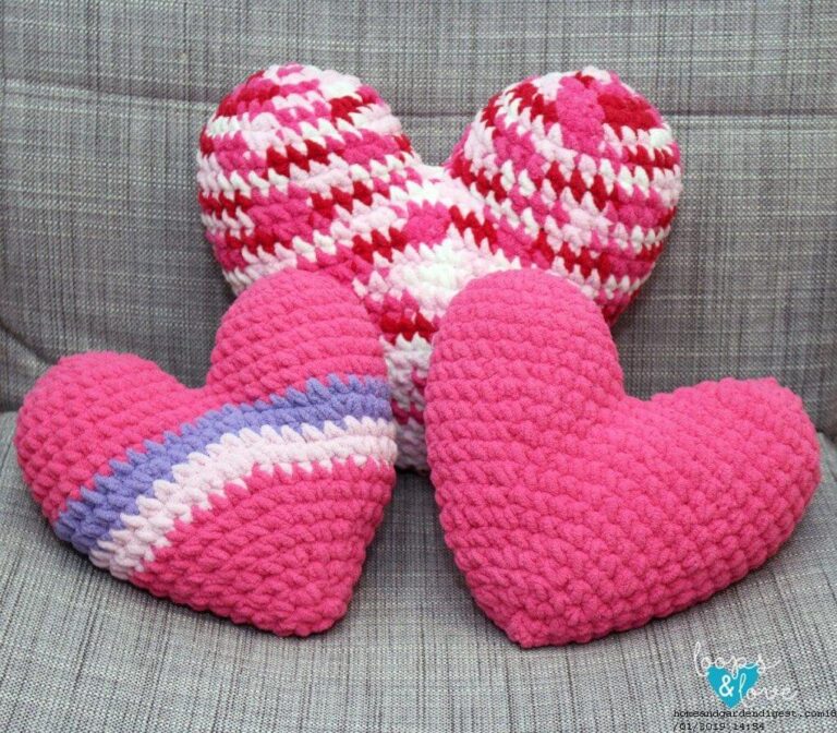 15 Amigurumi Crochet 3D Heart Free Patterns