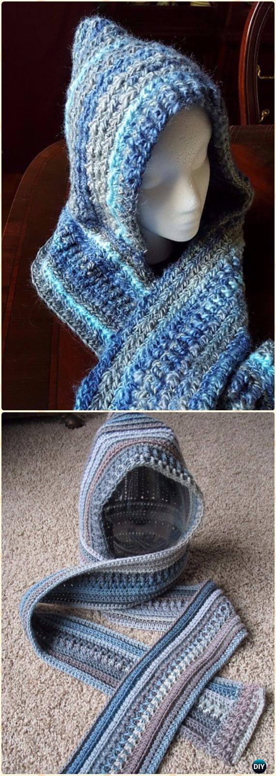 20 Crochet Hoodie Scarf Scoodie Free Patterns