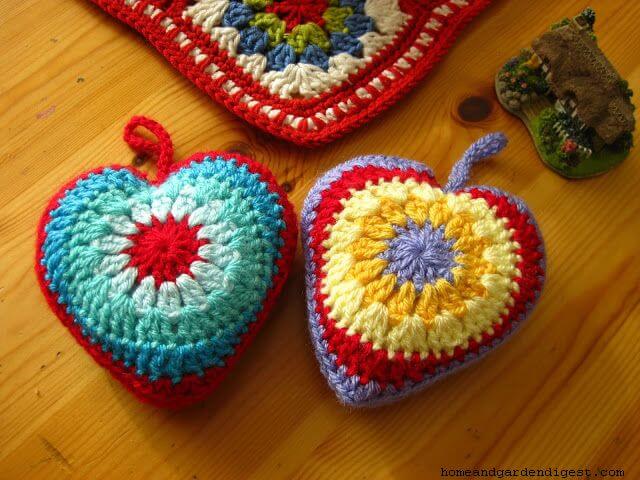 Sunburst crochet Heart patter
