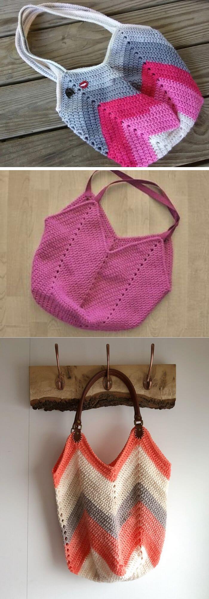 Solid granny square bottom bag