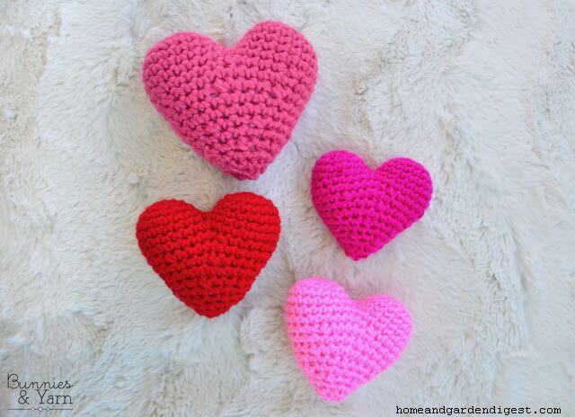 Crochet 3D love Heart