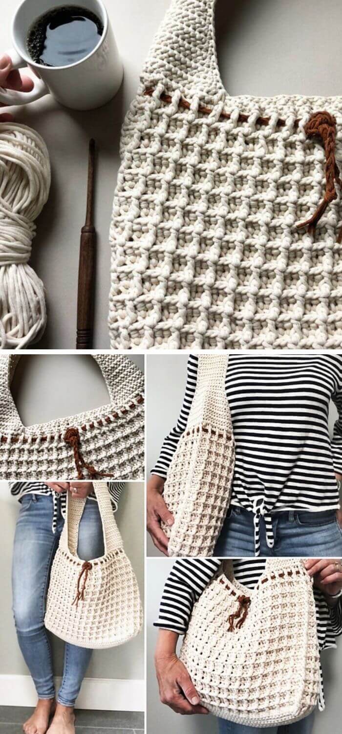 Let us see the waffle stitch