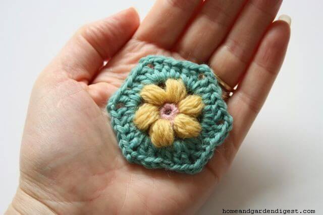 Daisy puffagon blanket