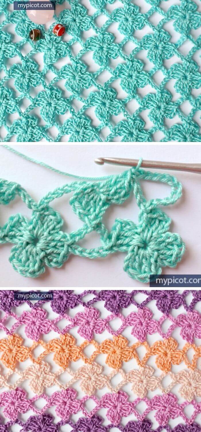 The crochet lattice flower