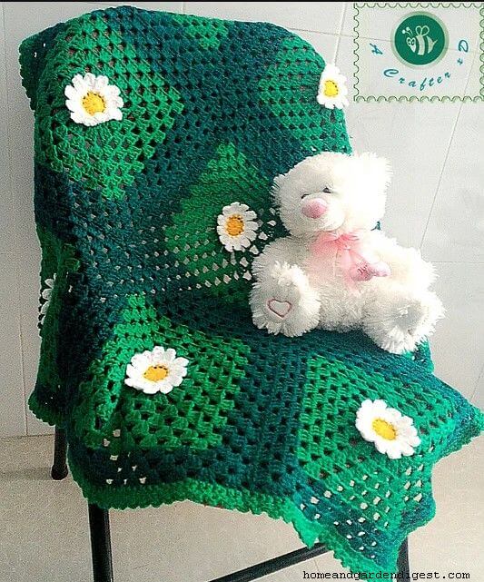 Wild daisies baby blanket