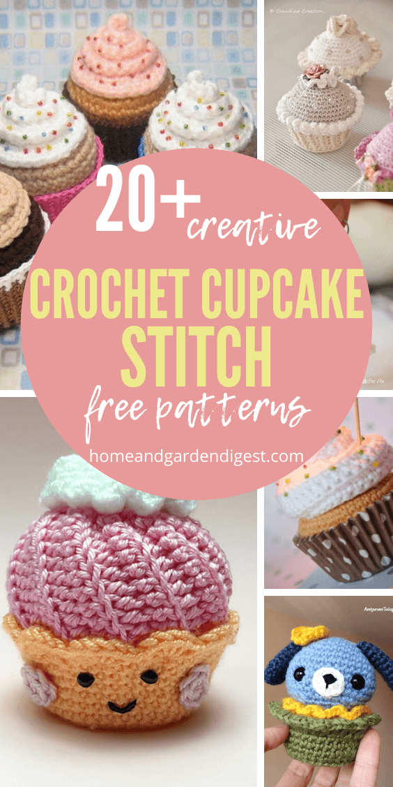 20+ Creative Crochet Cupcake Stitch Free Patterns