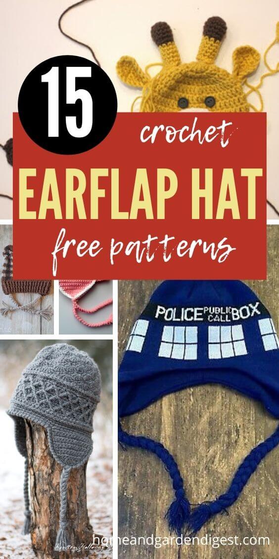 15 Crochet Earflap Hat Free Patterns