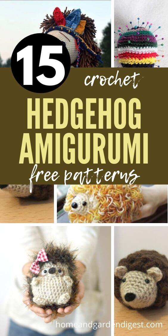 15 Crochet Hedgehog Amigurumi Toy Softies Free Patterns