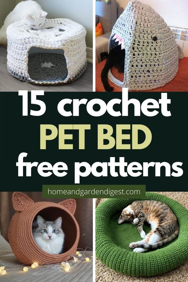 15 Pet Bed Crochet Free Patterns