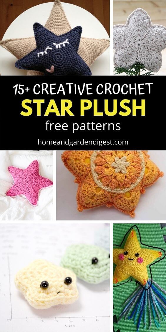 15 Crochet Star Plush Toys Free Patterns