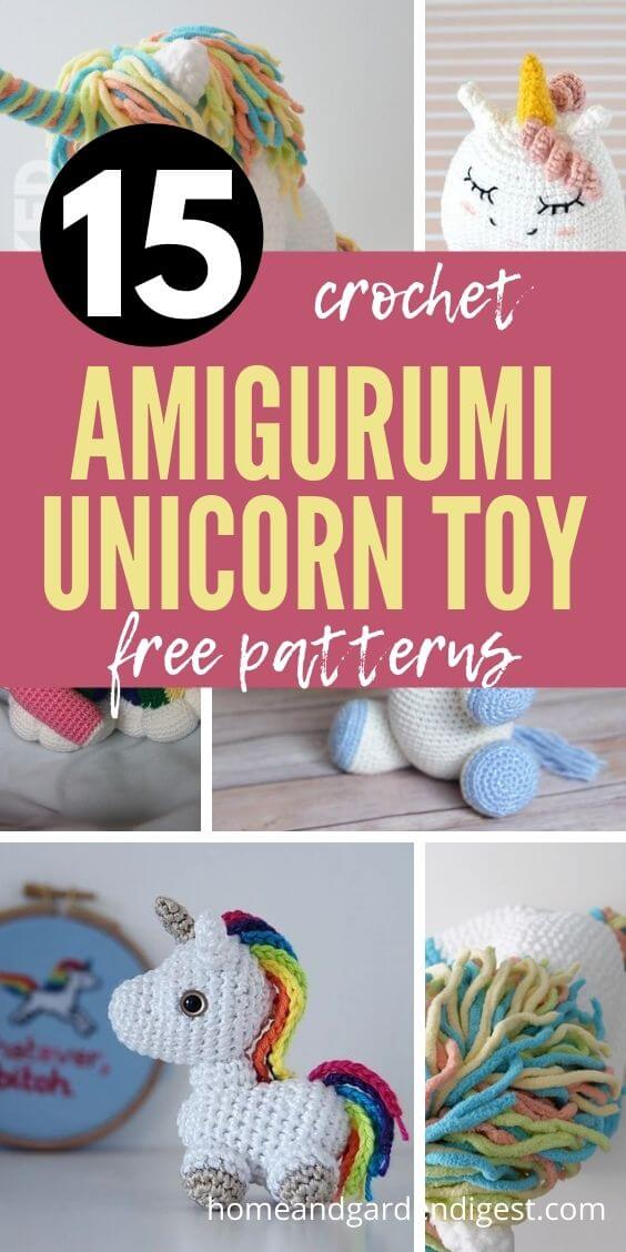 15 Amigurumi Crochet Unicorn Toy Softies Free Patterns