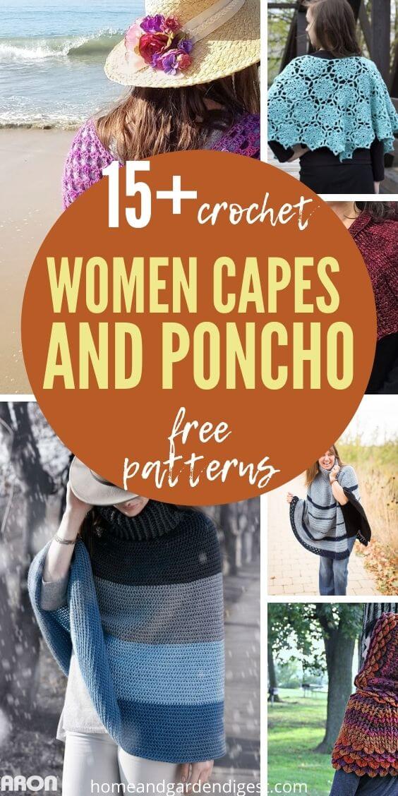 15 Crochet Women Capes and Poncho Patterns