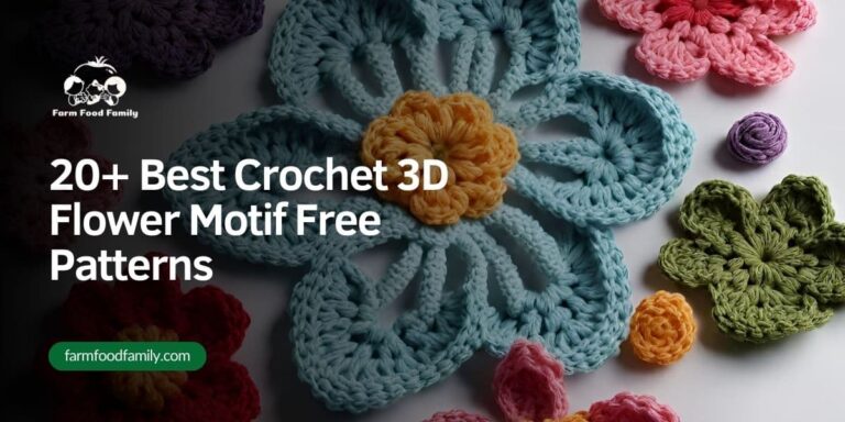 20+ Best Crochet 3D Flower Motif Free Patterns for 2026
