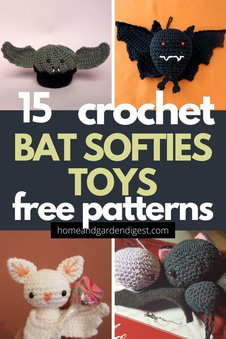 15 Beautiful Amigurumi Crochet Bat Softies Toys Free Patterns