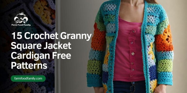 15 Crochet Granny Square Jacket Cardigan Free Patterns