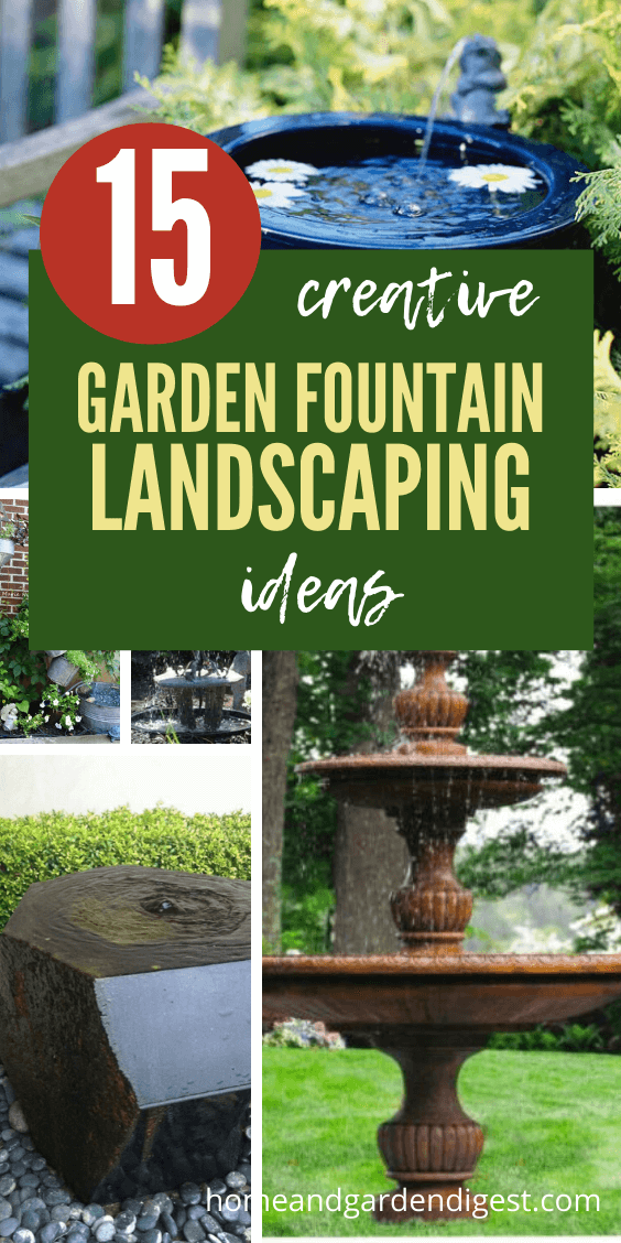 15+ DIY Garden Fountain Landscaping Ideas