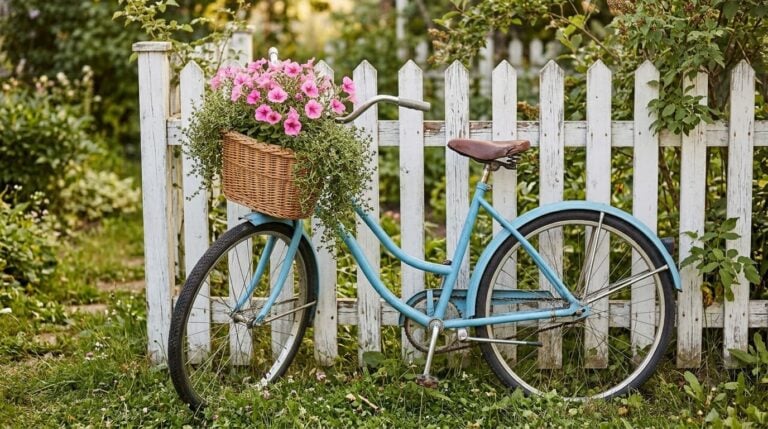 20 Cheerful DIY Bicycle Planter Ideas (Sturdy, Well-Drained, and Pet-Safe)