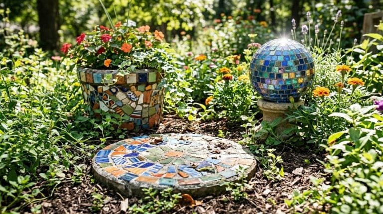 20 Dazzling DIY Mosaic Garden Decorations That Survive Frost