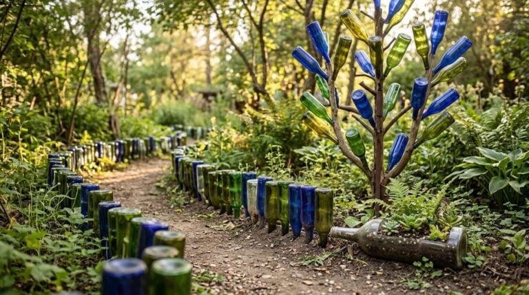 14 Charming Wine Bottle Craft Ideas for the Garden (With Safe Cutting Tips)