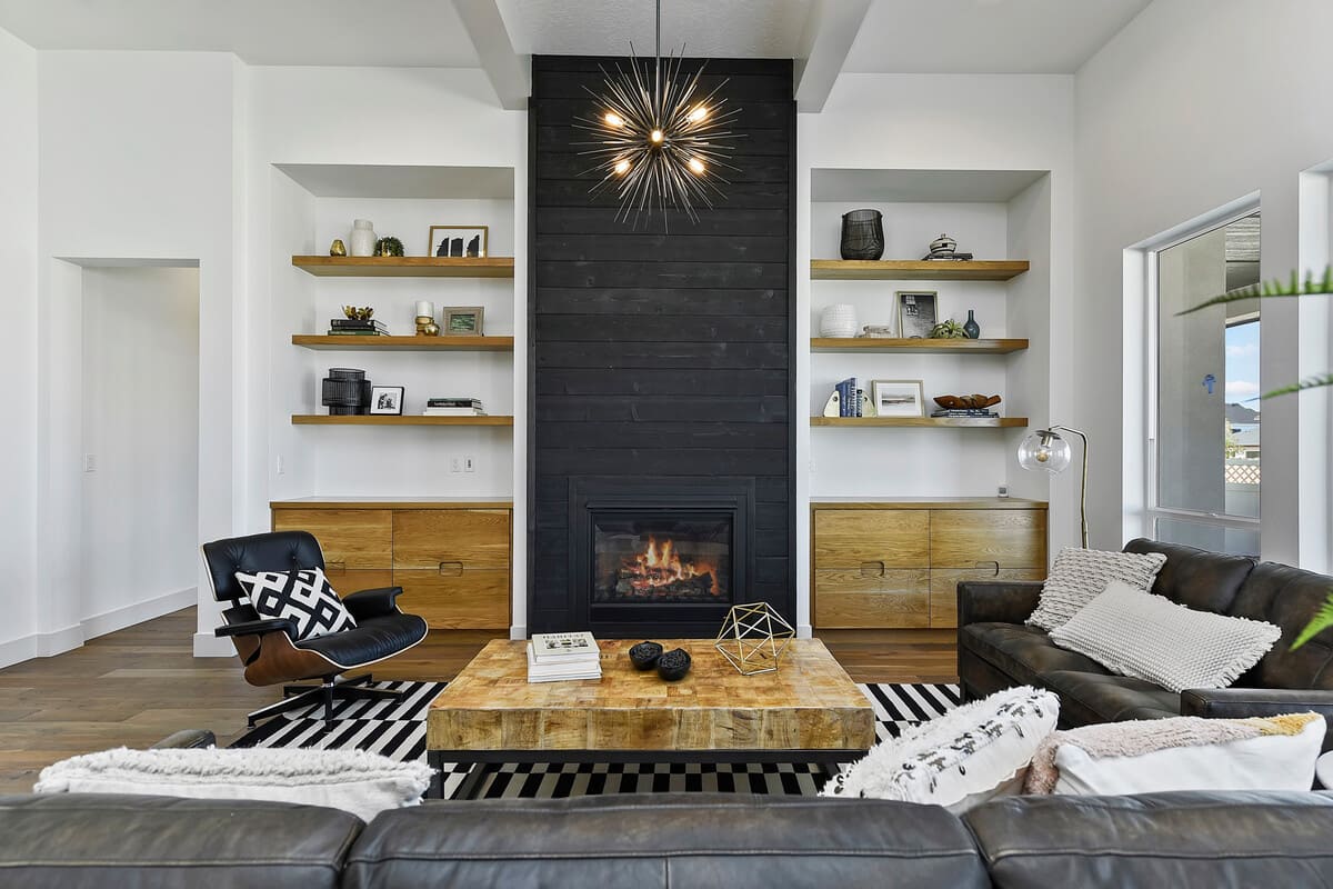 Built-in furniture such as selves, cabinets