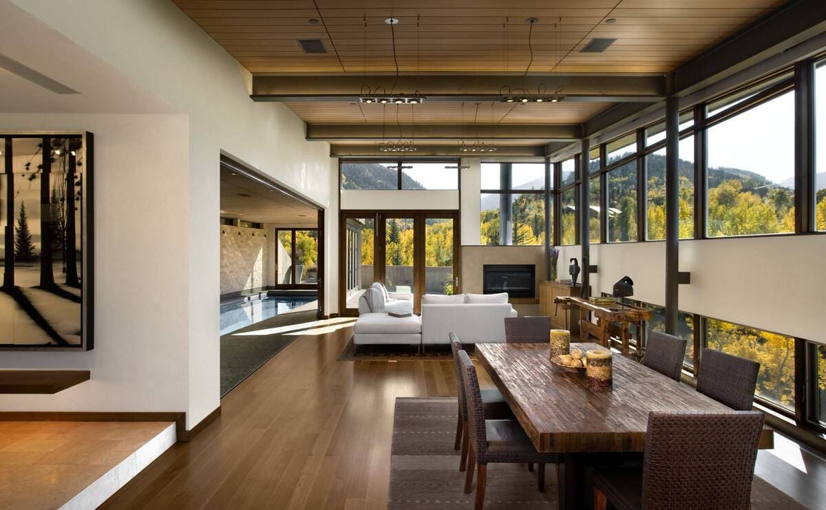 Merge the living room and kitchen area