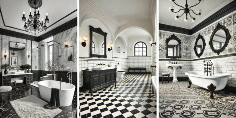 55+ Timeless Black and White Bathroom Ideas for a Classic Look